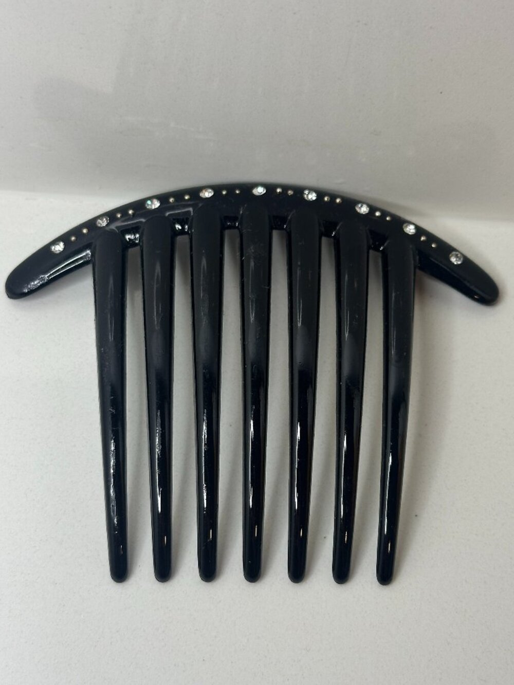 Japanese Black Rhinestone Hair Comb – Strong Hold Elegant Updo